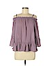 Charlotte Russe 100% Polyester Purple Long Sleeve Blouse Size L - photo 1