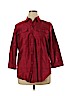 Lauren by Ralph Lauren 100% Silk Red 3/4 Sleeve Silk Top Size XL - photo 1