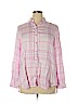 Denim 24/7 100% Rayon Pink Long Sleeve Button-Down Shirt Size 14 - photo 1