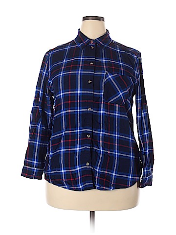 American Eagle Outfitters Long Sleeve Button-Down Shirt (view 1)