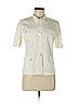 Bogner Ivory Short Sleeve Button-Down Shirt Size 8 - photo 1