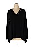 Allison Brittney Black Long Sleeve Top Size XL - photo 1