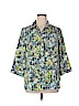 Cj Banks Green Short Sleeve Blouse Size 1X - photo 1