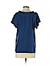 Aqua 100% Polyester Blue Short Sleeve Blouse Size XS - photo 2
