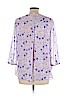 Talbots 100% Polyester Purple 3/4 Sleeve Blouse Size L (petite) - photo 2