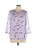 Talbots 100% Polyester Purple 3/4 Sleeve Blouse Size L (petite) - photo 1