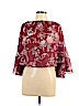 Charlotte Russe 100% Polyester Burgundy Long Sleeve Blouse Size L - photo 1