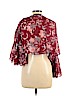 Charlotte Russe 100% Polyester Burgundy Long Sleeve Blouse Size L - photo 2