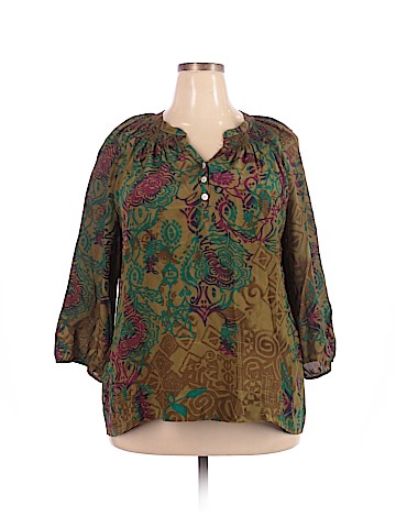 Ya-Da Long Sleeve Silk Top (view 1)