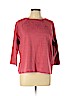 Ann Taylor LOFT 100% Cotton Pink 3/4 Sleeve Top Size L (petite) - photo 1