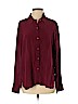 Eileen Fisher 100% Silk Burgundy Long Sleeve Silk Top Size S - photo 1