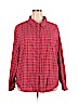 Carolina 100% Cotton Red Long Sleeve Button-Down Shirt Size 28 - photo 1