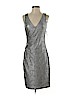 David Meister 100% Polyester Silver Cocktail Dress Size 4 - photo 1