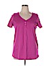 Roaman's 100% Cotton Pink Short Sleeve T-Shirt Size 14 (M) - photo 1