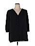 Roaman's 100% Polyester Black 3/4 Sleeve Blouse Size 14 - photo 1