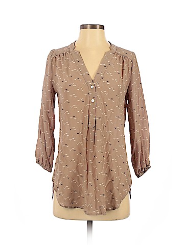 Amour Vert 3/4 Sleeve Silk Top (view 1)