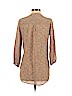 Amour Vert 100% Silk Tan 3/4 Sleeve Silk Top Size S - photo 2