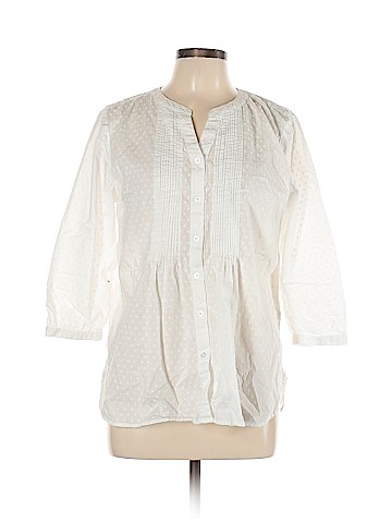Talbots 3/4 Sleeve Button-Down Shirt (view 1)