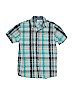 Route 66 100% Cotton Blue Short Sleeve Button-Down Shirt Size 14 - photo 1