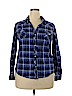 Op 100% Cotton Blue Long Sleeve Button-Down Shirt Size XXL - photo 1