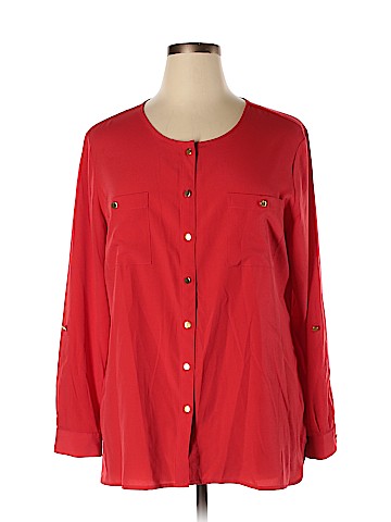 JM Collection Long Sleeve Blouse (view 1)
