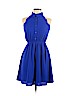 Monteau 100% Polyester Blue Casual Dress Size L - photo 1