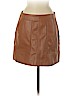 H&M 100% Polyester Brown Faux Leather Skirt Size 10 - photo 1