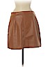 H&M 100% Polyester Brown Faux Leather Skirt Size 10 - photo 2