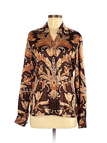 Escada by Margaretha Ley Long Sleeve Silk Top (view 1)
