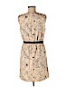 Ann Taylor LOFT 100% Polyester Tan Casual Dress Size M (petite) - photo 2