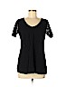 Ella Moss 100% Cotton Black Short Sleeve Blouse Size L - photo 1