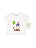 Little Threads 100% Cotton White Short Sleeve T-Shirt 6-9 MO / 9 MO - photo 1