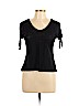 Vince Camuto 100% Linen Black Short Sleeve Top Size L - photo 1