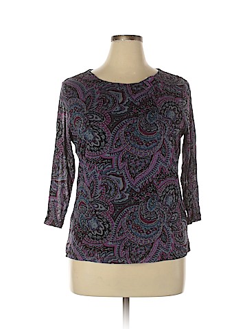 Croft & Barrow Plus 3/4 Sleeve Blouse (view 1)