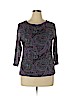 Croft & Barrow Plus 100% Nylon Purple 3/4 Sleeve Blouse Size XL (petite) - photo 1