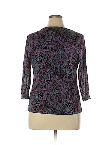 Croft & Barrow Plus 3/4 Sleeve Blouse (view 2)