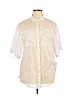Burberry Brit 100% Cotton White Short Sleeve Button-Down Shirt Size XL - photo 1