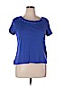 Rafaella 100% Cotton Blue Short Sleeve Top Size XL - photo 1