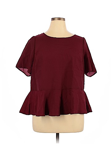 Lace & Mesh Short Sleeve Blouse (view 1)