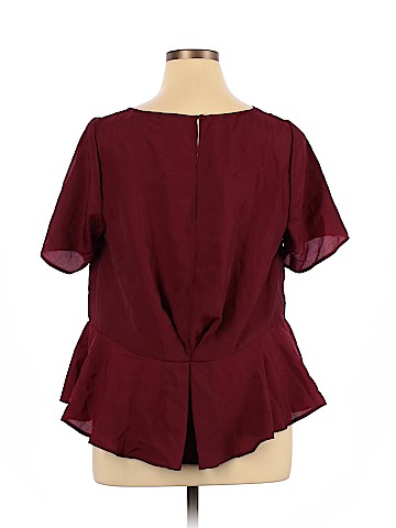 Lace & Mesh Short Sleeve Blouse (view 2)