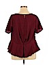 Lace & Mesh 100% Polyester Burgundy Short Sleeve Blouse Size 1X - photo 2