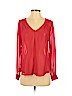 PJK Patterson J. Kincaid Red Long Sleeve Blouse Size XS - photo 1