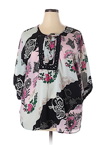 Denim 24/7 3/4 Sleeve Blouse (view 1)