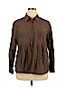 J.jill Tan Long Sleeve Button-Down Shirt Size XL - photo 1
