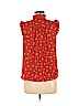 Ann Taylor LOFT 100% Polyester Orange Short Sleeve Blouse Size S (petite) - photo 2