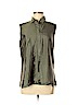 Max Mara 100% Silk Green Sleeveless Silk Top Size 12 - photo 1