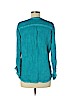 Ecru 100% Rayon Teal Long Sleeve Blouse Size M - photo 2