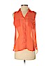 Lush 100% Polyester Orange Sleeveless Blouse Size S - photo 1