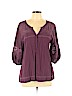 Solitaire 100% Rayon Purple 3/4 Sleeve Blouse Size 1X - photo 1