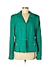 Nina Mclemore 100% Silk Teal Silk Blazer Size 12 - photo 1